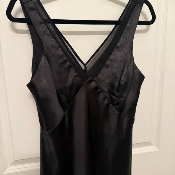 DKNY black satin midi slip dress sleeveless size 8 NEW - Picture 11 of 11